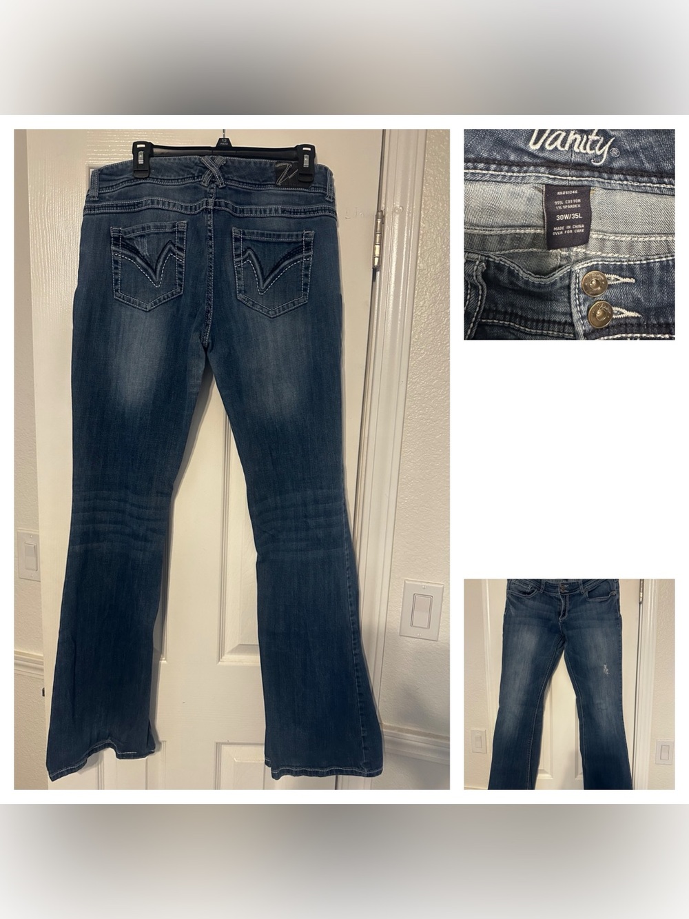 Vanity Medium Blue Flare Jeans - Women's Wide Leg